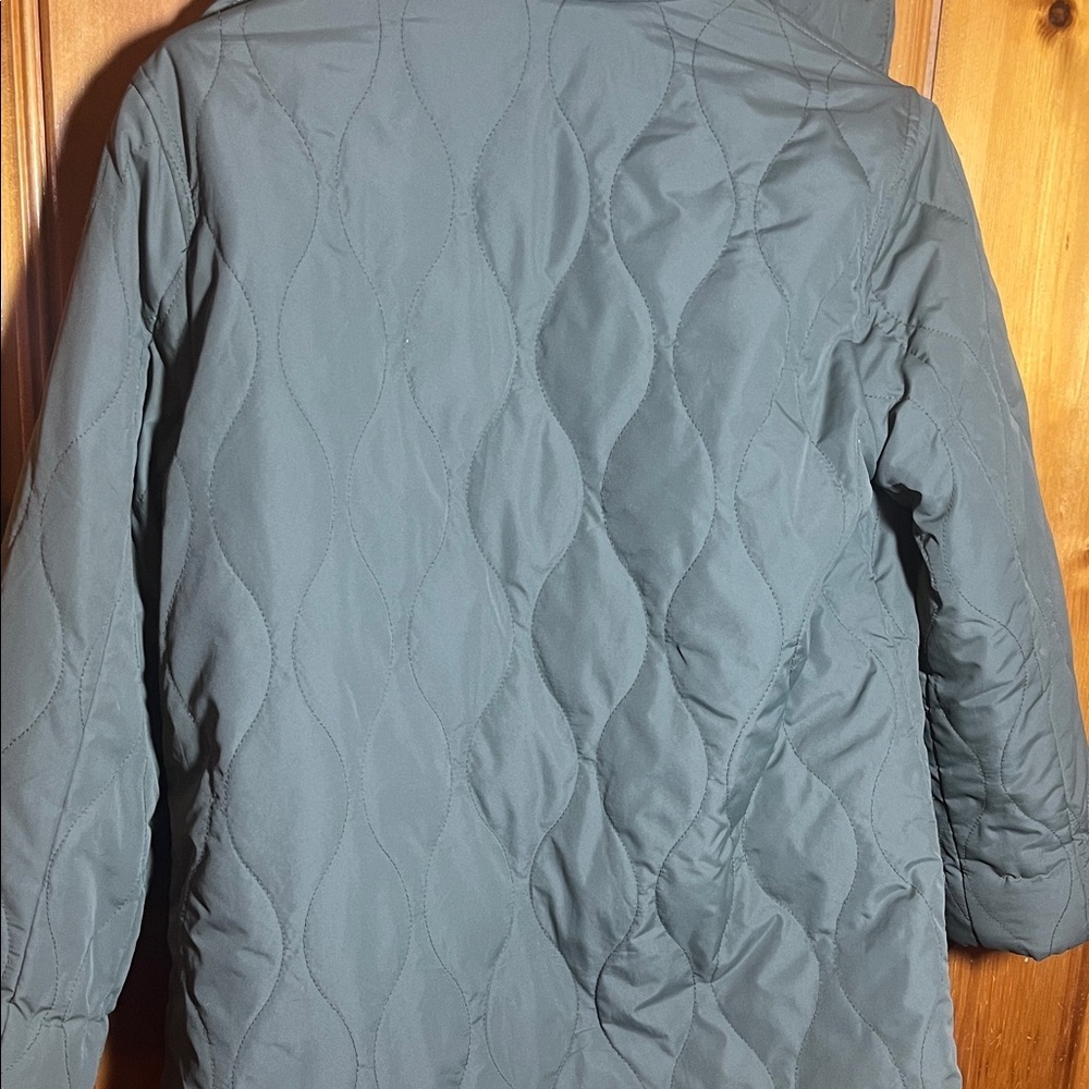 Lands' End Green Quilted Puffer Jacket - Picture 5 of 5